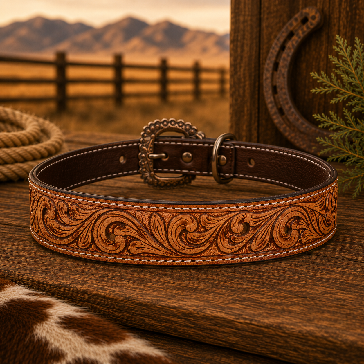 Large Tooled Collar