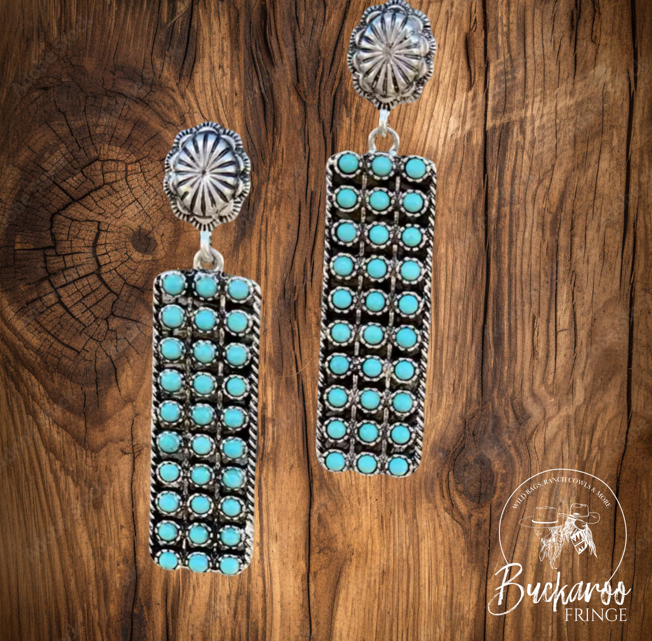 Turquoise Dot Earrings