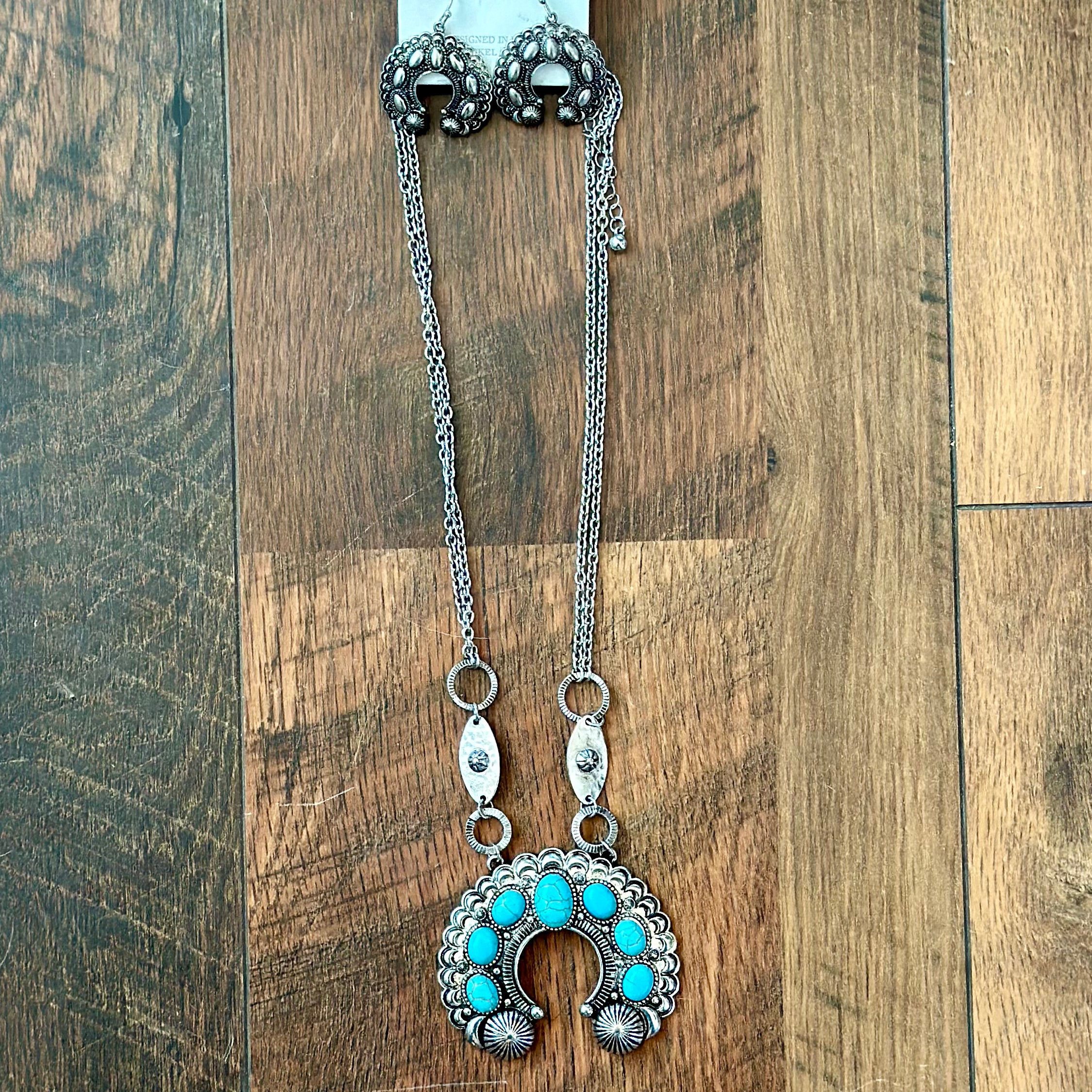 Squash Blossom Necklace and Earring Set