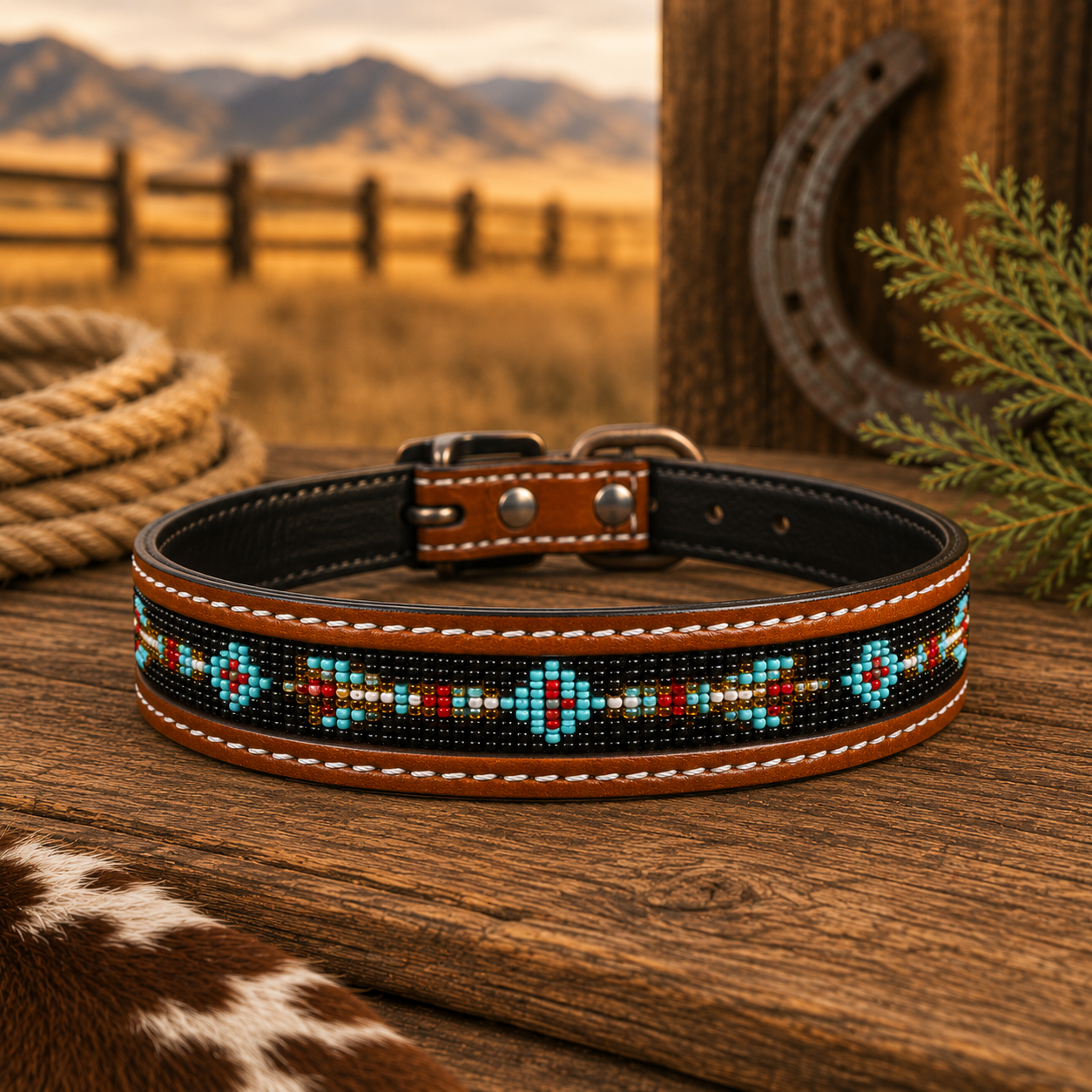 Large Arrow Beaded Collar