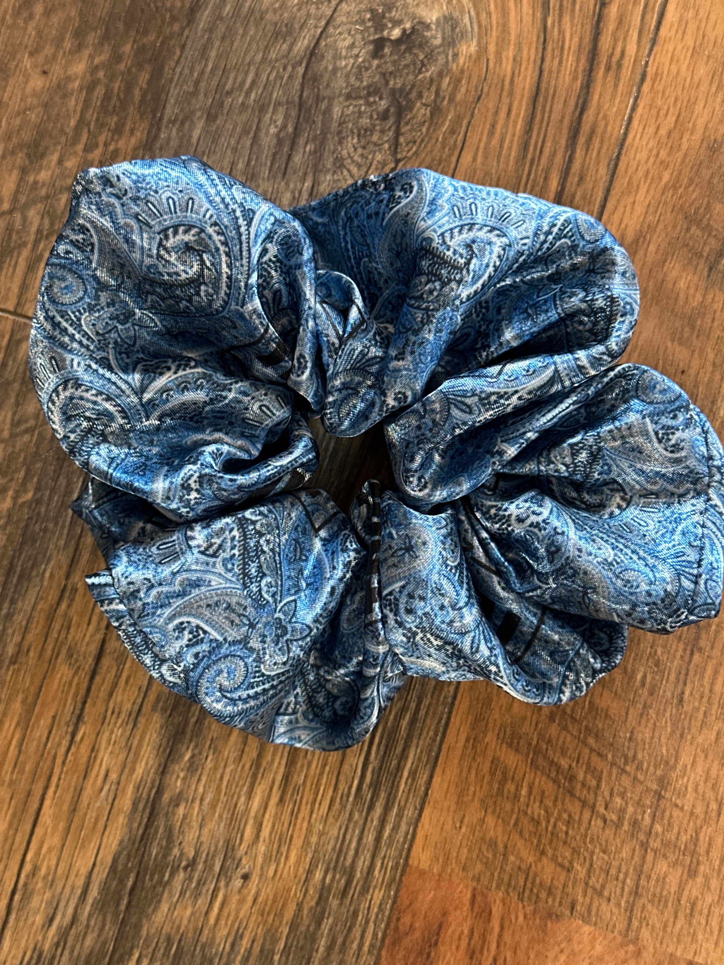 Trump Blue Scrunchy