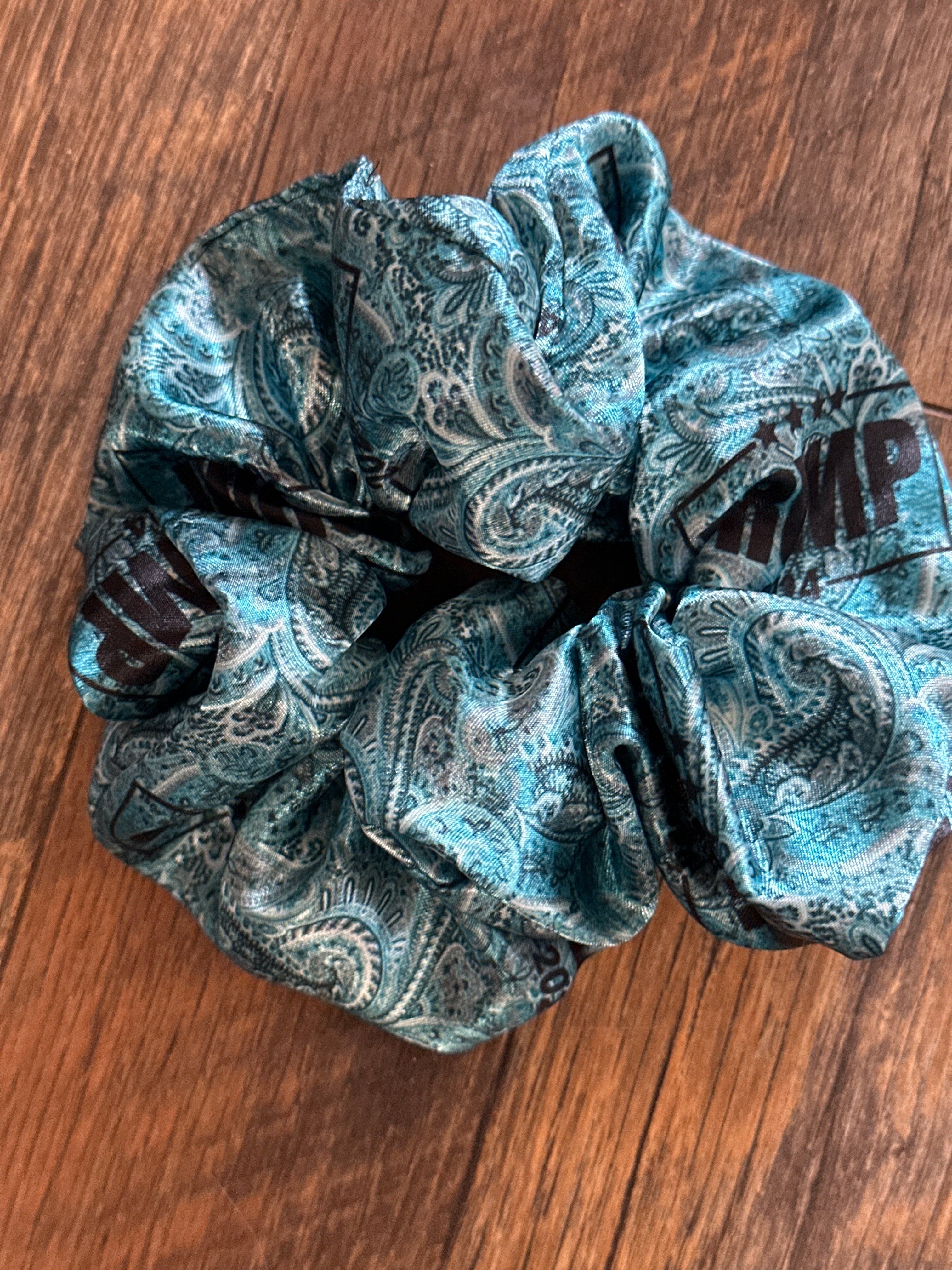 Trump Turquoise Scrunchy