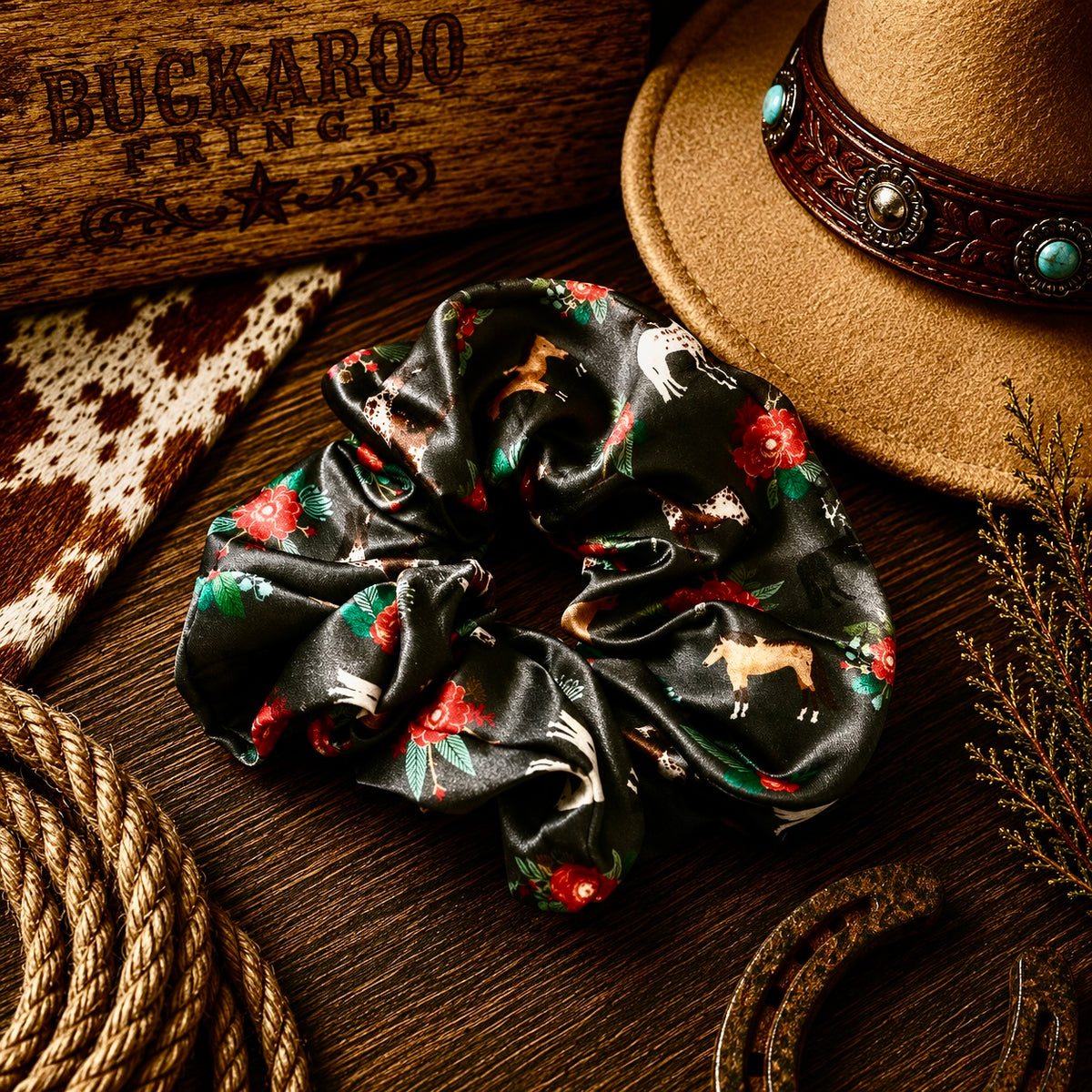 Mixed Horse Scrunchy