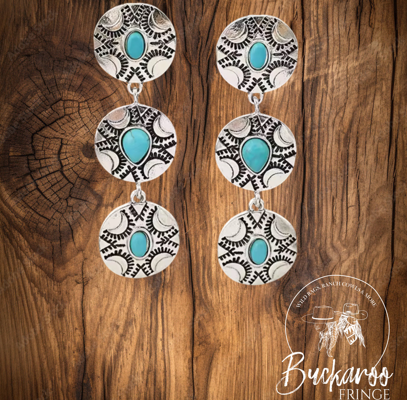 Triple Turquoise Earrings