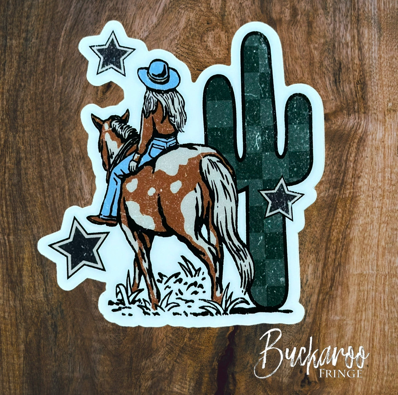 Cowgirl n Cactus Sticker