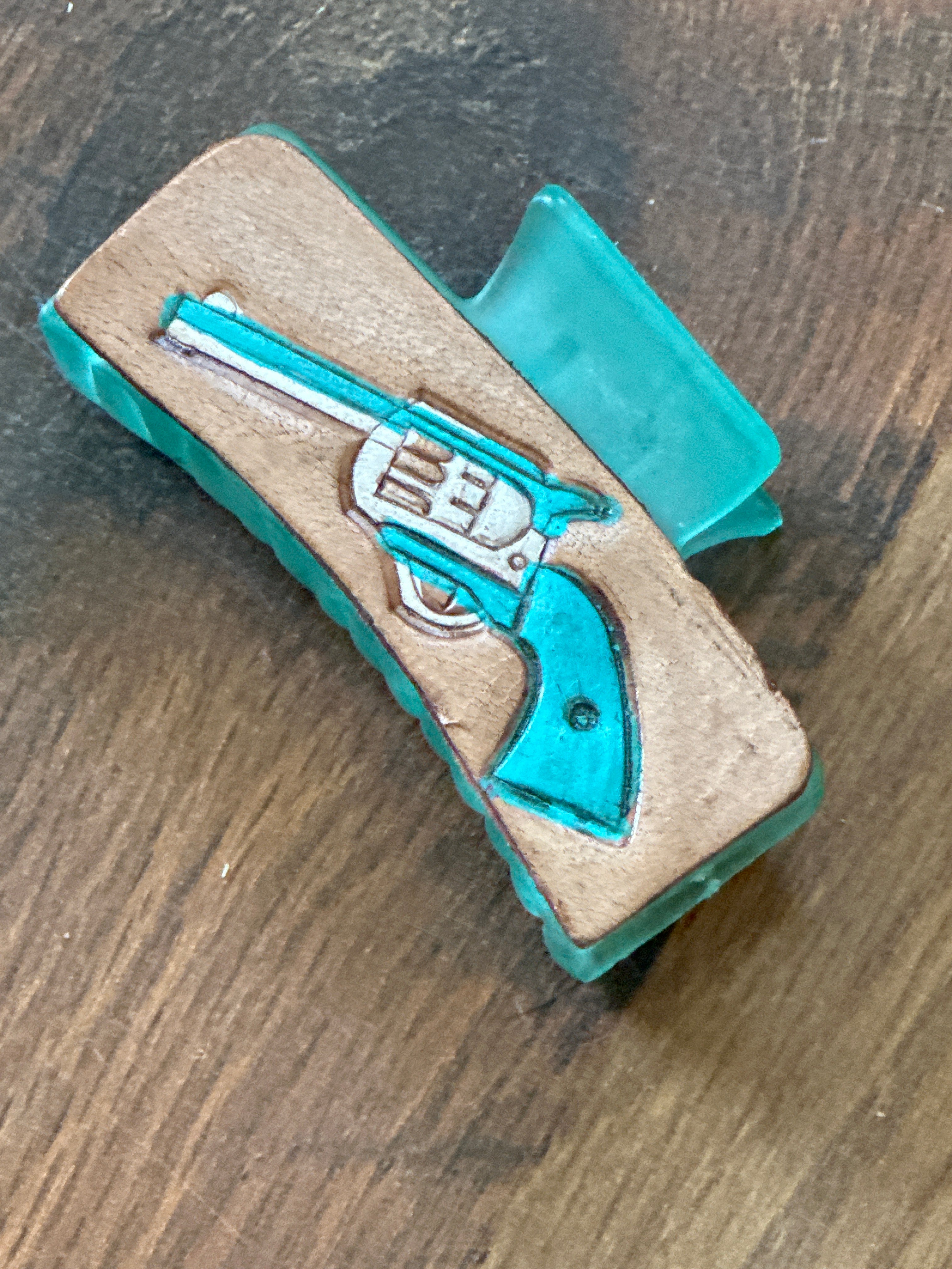 Pistol Leather Claw Clip