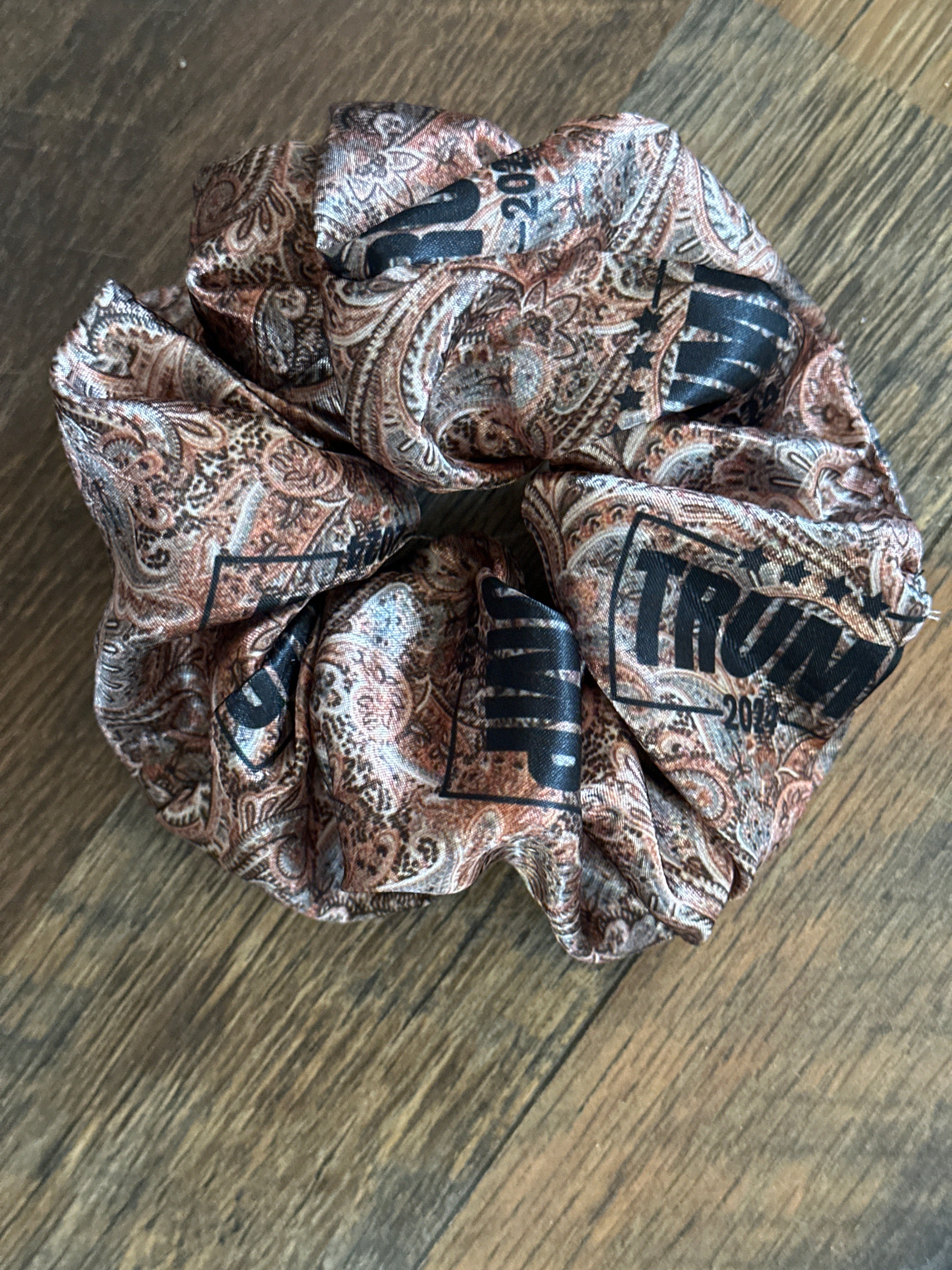 Trump Brown Scrunchy