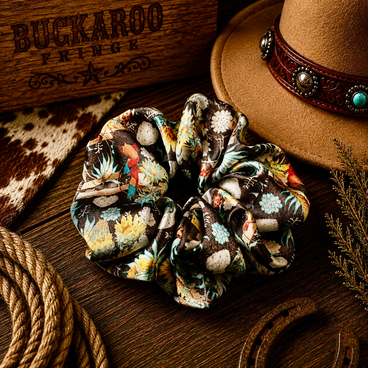 Retro Cowgirl Scrunchy 2