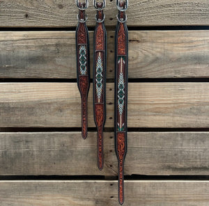 Brown & Green Beaded Collar