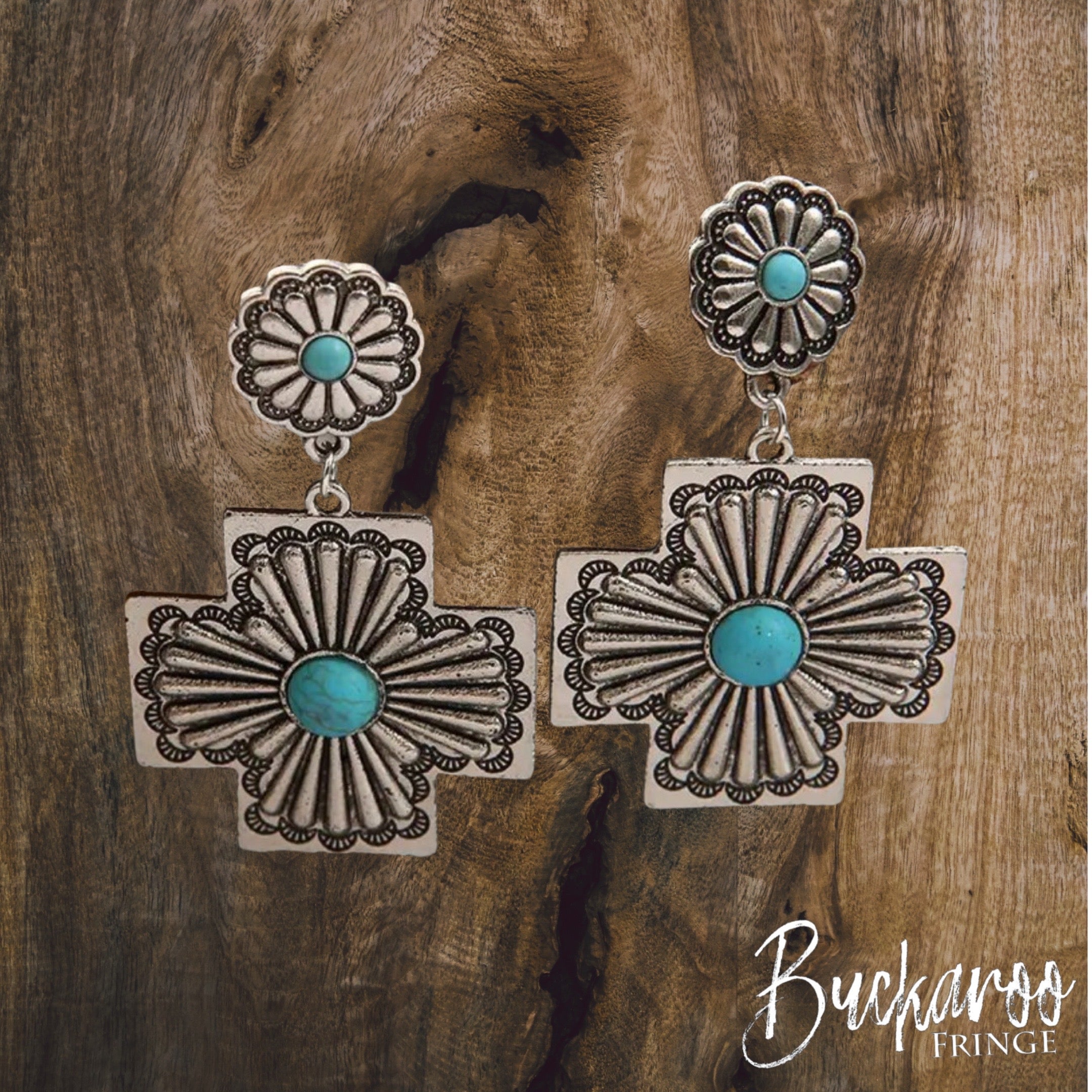 Chunky Cross Earrings