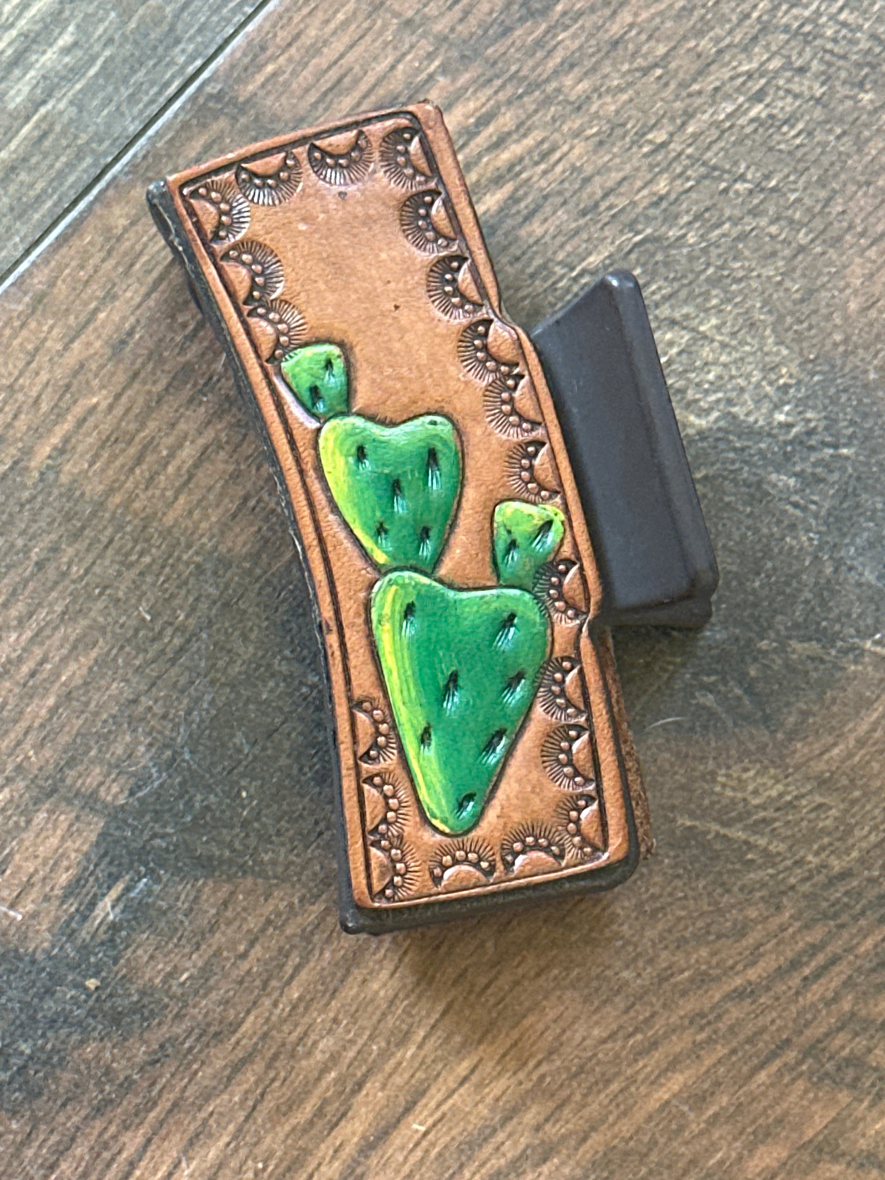 Cactus Leather Claw Clip