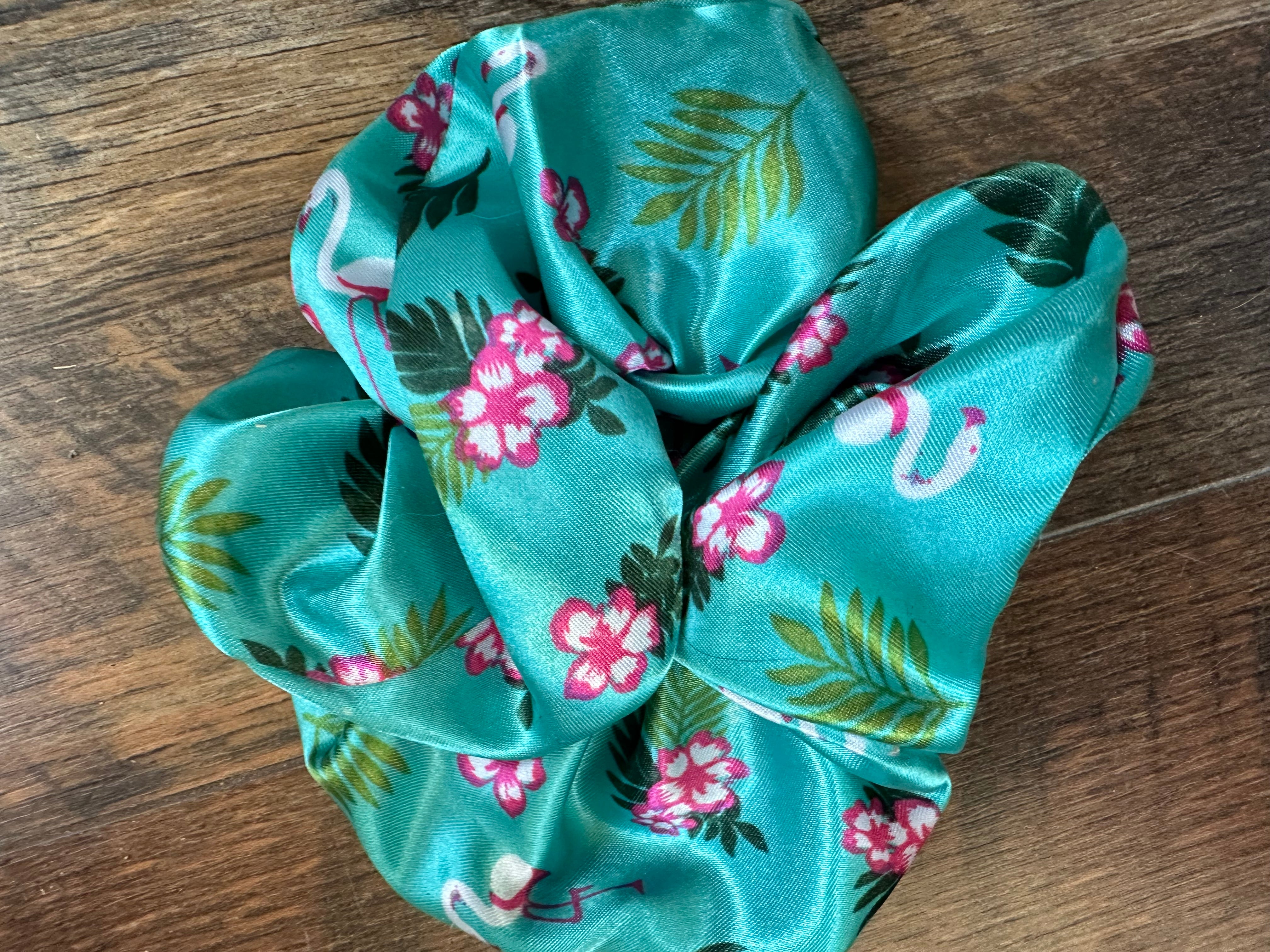 Flamingo Scrunchy - Teal