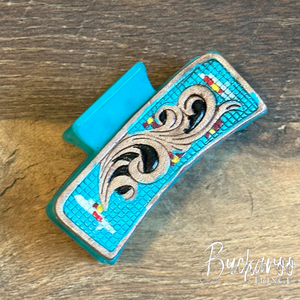 Leather Bead Claw Clip
