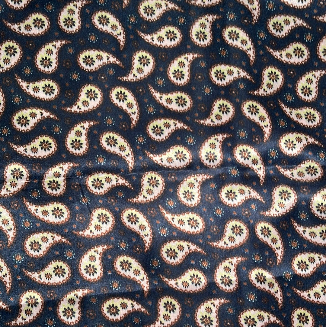 Navy Paisley